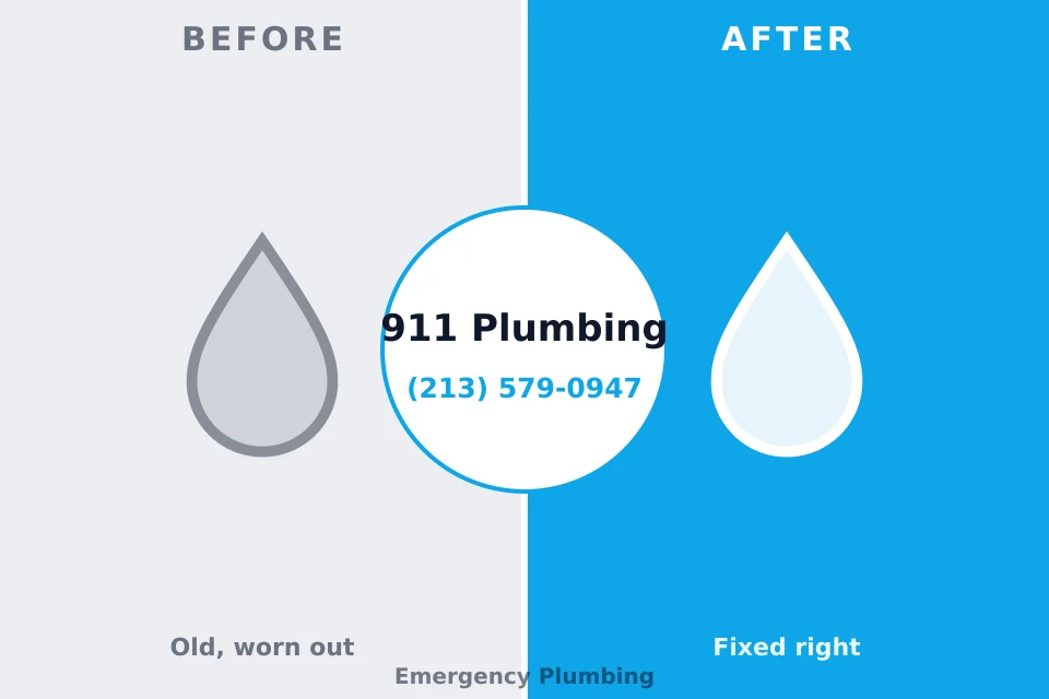Before and after: plumbing repair Cottonwood Shores, TX